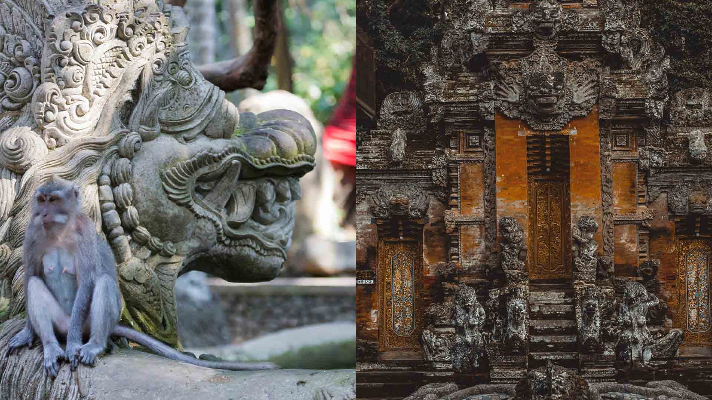 Temples in the Sacred Monkey Forest, Bali
