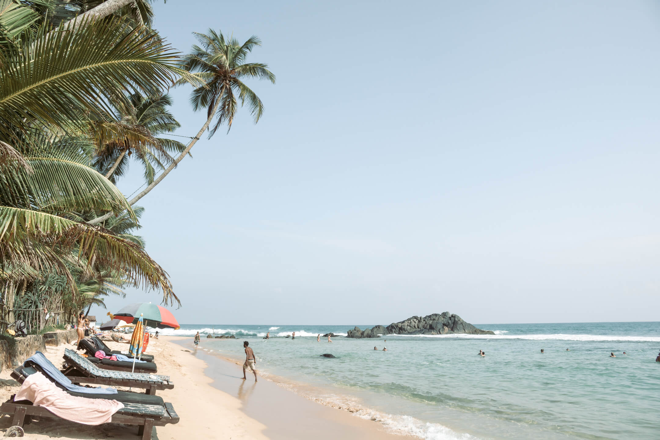 Dalawella beach in Sri Lanka