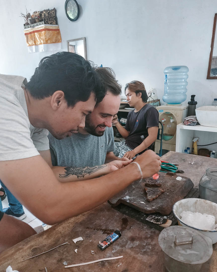 Jewellery making in Canggu, Bali 