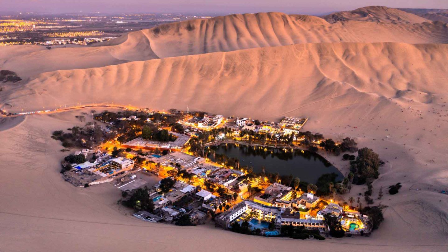 Huacachina at sunset