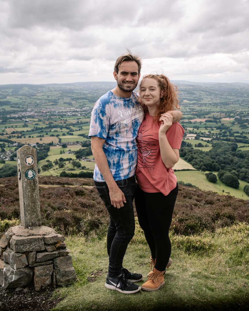 Couple at Moel Famau