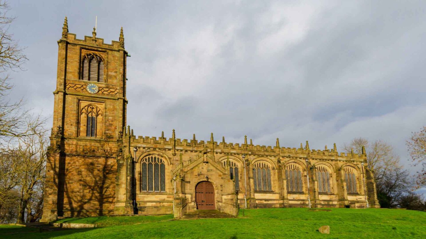 The church in Mold, North Wales