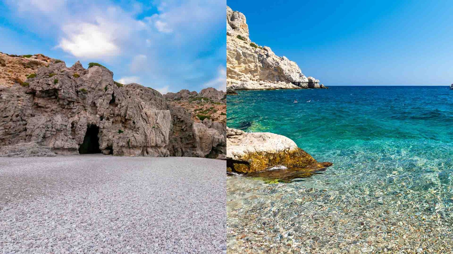 Traganou Beach rock formations, Rhodes