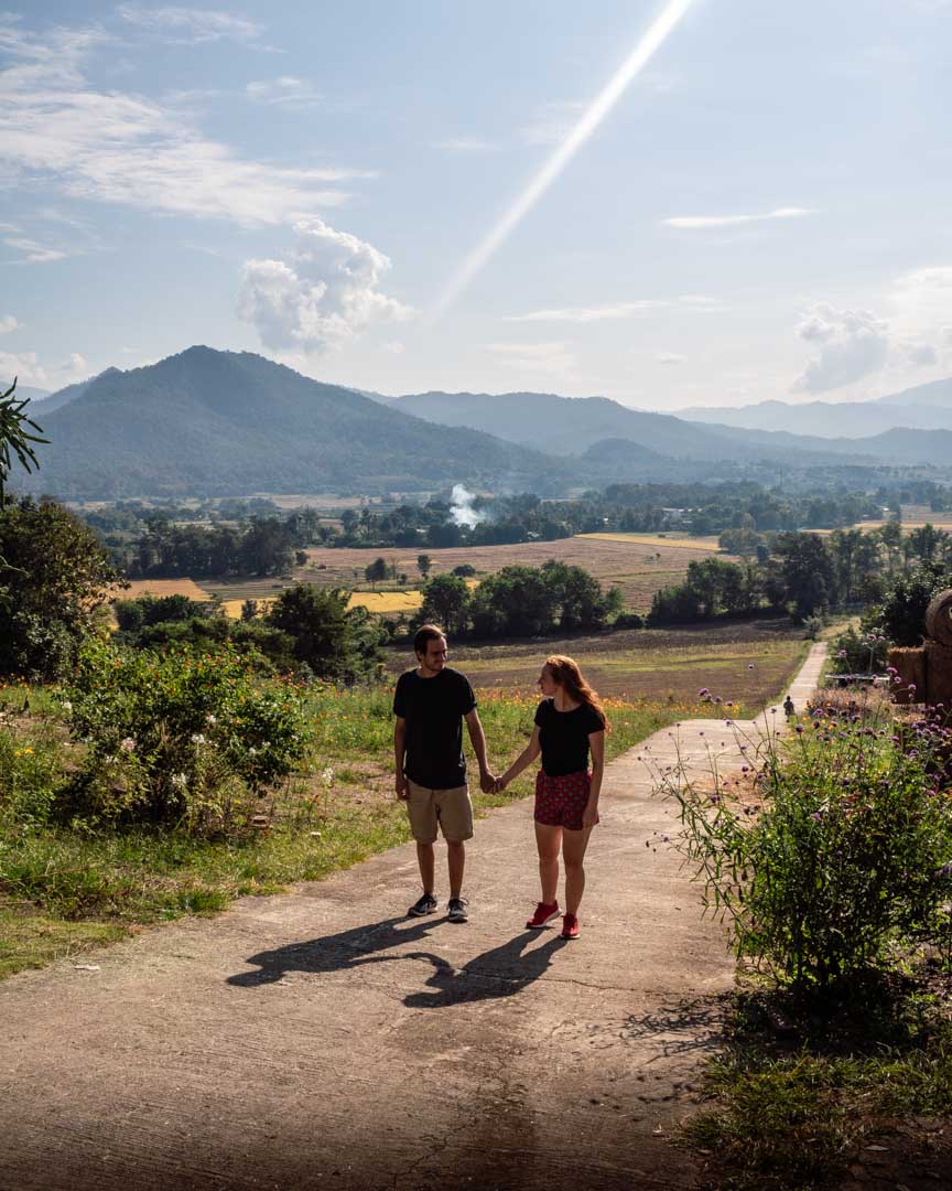 Couple at Coffee in Love, Pai, Thailand