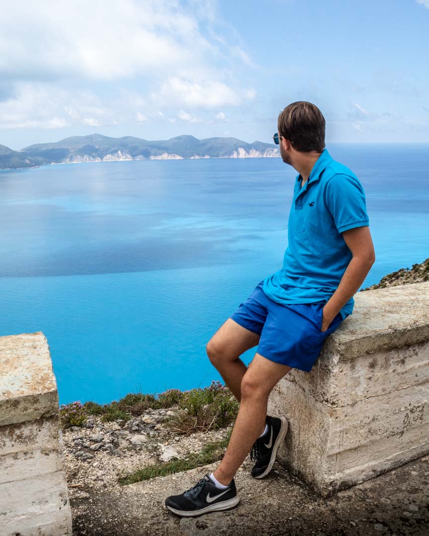 Kefalonia coastal road viewpoint