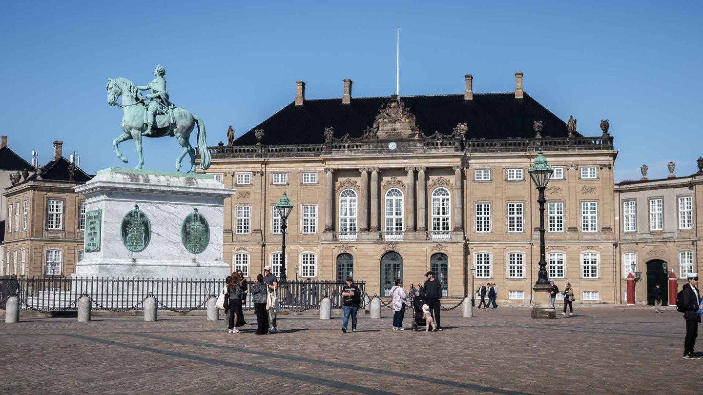 Amalienborg Palace in Copenhagen, Denmark