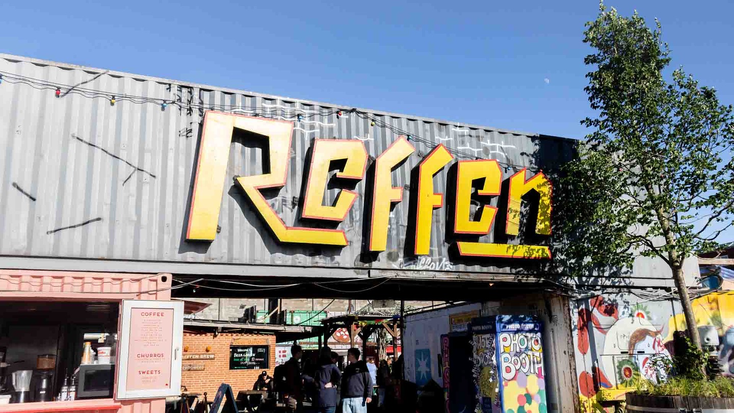 Reffen Street Food Market entrance signpost