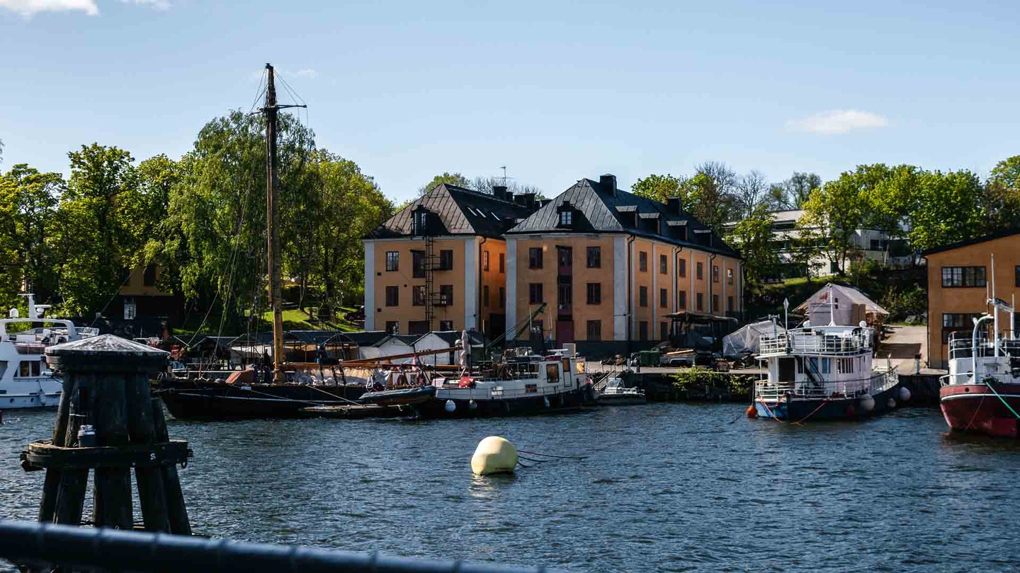 Architecture and boats at the Stockholm waterfront